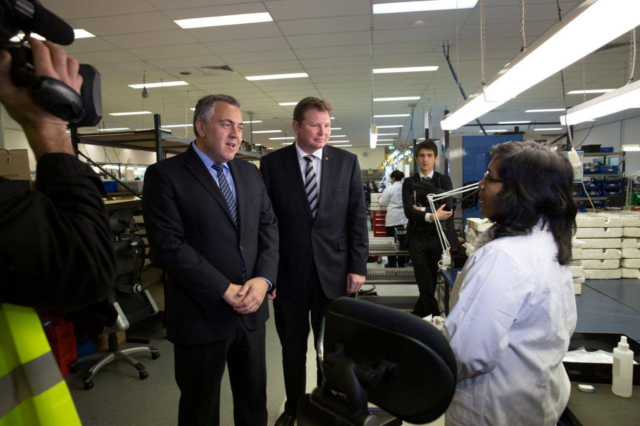 Craig Laundy MP and the Treasurer at Rode Microphones