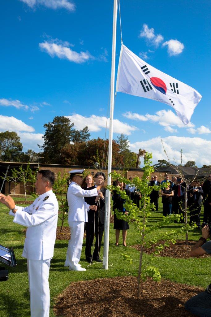 Korean Flag Raising Ceremony